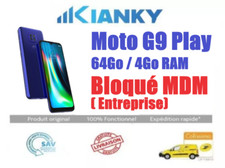 Motorola Moto G9 Play Bleu - 64Go / 4Go RAM - Bloqué MDM ( Entreprise )