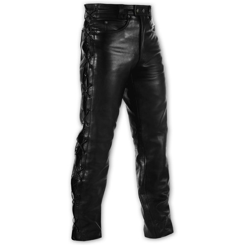 Jeans pantalon cuir custom - cuir,