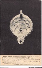 AICP1-ASIE-0082 - lampe romaine - gladiateurs protégés par des boucliers