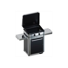 Plancha gaz ENO Combo Enosign 65 Inox et Noir sur chariot, 56x40 cm