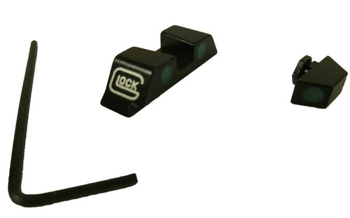 Green night sights - night, glock
