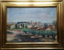 Albert Lepreux (1868-1959) : les oliviers près de Villeneuve-lès-Avignon, Gard