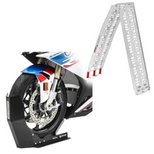 Rampe de chargement moto aluminium CS1 set bloque roue pliable max. 340kg