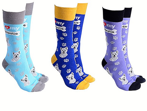 Chaussettes chien westie - chien,