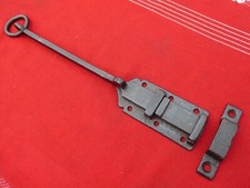 grande targette verrou en fer forgé art populaire serrure