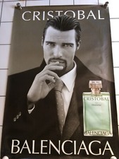 Poster Original Affiche Cristobal Parfum Homme Balenciaga Rolled 120x175 Cm