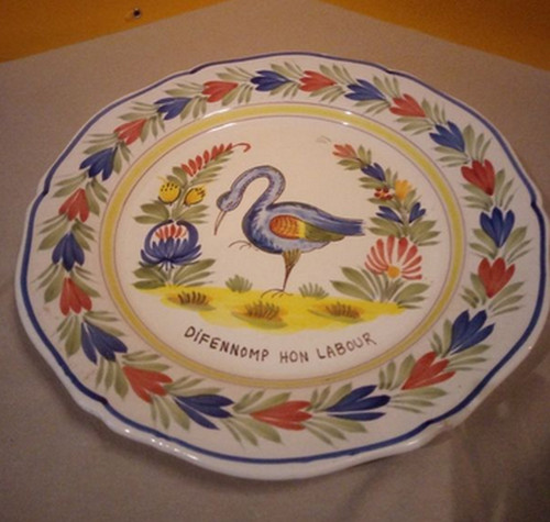 Quimper superbe assiette - quimper,