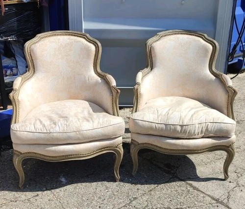 Paire fauteuils bergère à - paire, de