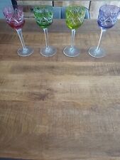 4 verres roemer de couleur en