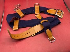 WW2 Armée Britannique Hussars Bleu Toile Et Cuir Ceinture Avec WM Raccord 86.4cm