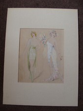 Dessin de mode théâtral fin