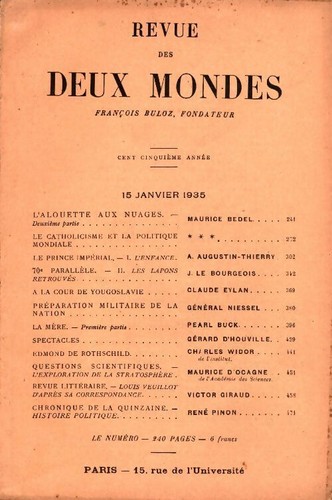 Revue des deux mondes janvier - revue,
