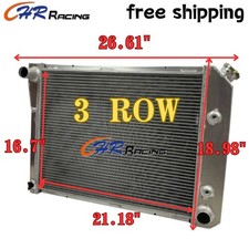 3 ROW Aluminum Radiator for 1968-1974 Chevy Nova Small Block 20" Core AT /MT PRO