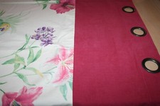 Double rideau de porte rose