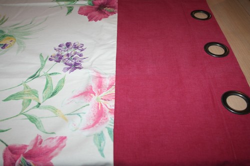 Double rideau porte rose - rideau,