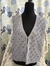 ZARA Lavender Beaded Knit Vest