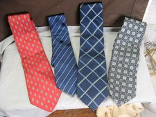 4 cravates vintage 100% soie