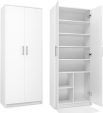 BDW Armoire de rangement pour chambre d'enfant 74 x 35 x 180 cm - blanche
