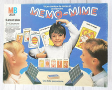 JEU DE SOCIETE " MEMO-MIME " PAR MB 1993 VINTAGE COMPLET EN BOITE