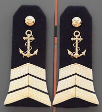 Épaulettes Pattes Grade MAÎTRE MARINE NATIONALE FUSILIER MARIN RFM RBFM UNIFORME