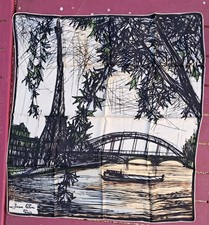 Foulard soie signé jean - foulard, en