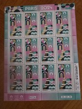 Planche 12 timbres neufs france JO Paris 2024