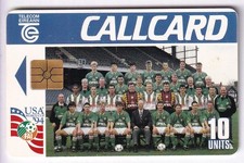 EUROPE  TELECARTE / PHONECARD .. IRLANDE 10U TEAM FOOTBALL SOCCER  USA CHIP/PUCE