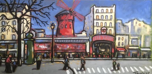 Tableau paris cabaret moulin - tableau,