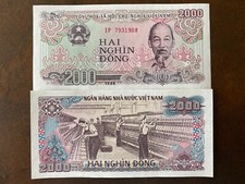 BILLET DE BANQUE BANKNOTE money VIET-NAM VIETNAM 2000 dong 1988 NEUF UNC NEW