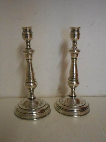 Paire bougeoirs metal - de,