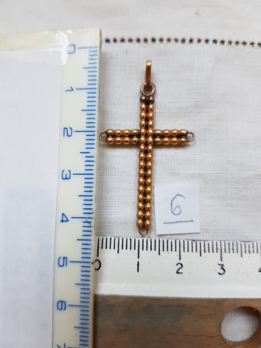 Croix pendentif plaqué or - ,
