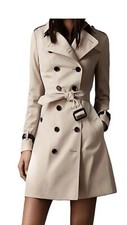 Manteau trench en cuir
