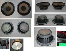 2 x haut parleurs boomers vintage à identifier 31 cm (saladier aluminium) 