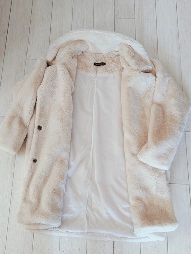 Manteau long fausse fourrure - manteau,