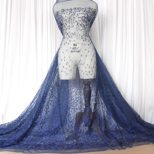 Maille dentelle brodé tissu - dentelle,