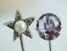 Lot epingles cravate argent - 2,
