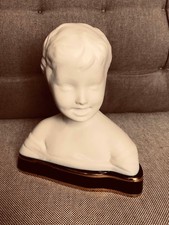 Buste d'enfant garçon rieur biscuit Camille Tharaud Limoges