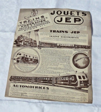 Catalogue - publicité jouet JEP - train 0 - voiture - forge acier