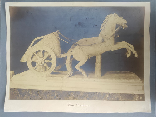 Photo char romain vers - char, 1860