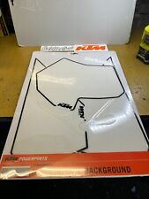 KIT STICKERS PLAQUE NUMERO fond blanc KTM sx 2007 2010 7730808800020