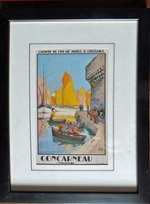 Cadre BRETAGNE Concarneau  (affiche chemin de fer)