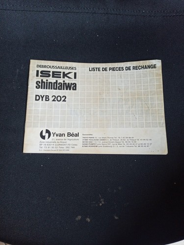 Livret piece iseki shindaiwa - iseki,