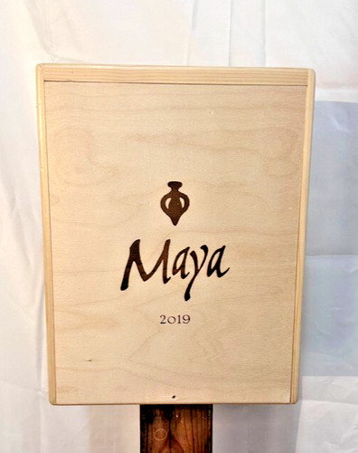 Maya wood box lid - maya,