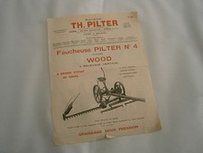 Prospectus prospektt Faucheuse pilter n°4  Wood  tracteur traktor agricole