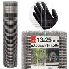 Fil de volière fil de poulet galvanisé H1m L50m maille 13x25mm Ø0,65mm