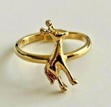 Adorable BAGUE doré GIRAFE réglable NEUF ajustable Goldtone RING fille femme
