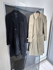 2 Manteaux Bugatti Hommes Manteau Taille EU52 Laine et cashmire + Trench