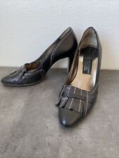 Ancien Escarpin Ernest Boulevard Clichy Paris Noir Talon Femme 37 Cuir