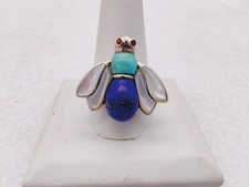 Bee Insect Ring Sterl Silver