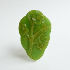 Clip Bijou - Galalithe - H. Hamm ? - 62 mm - 1920/1930 - Art Deco Galalith Clip